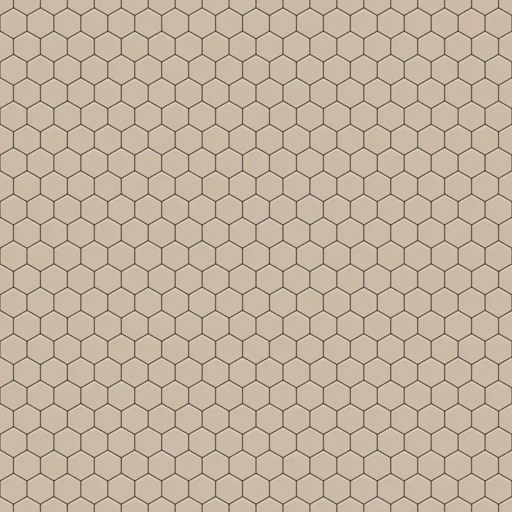 MOZAIKA CERAMICZNA HEKSAGON BEIGE MATOWA – dekoracyjne do wnętrz – Szklane Mozaiki