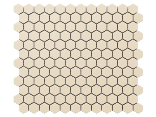 MOZAIKA CERAMICZNA MINI HEKSAGON BEIGE MATOWA