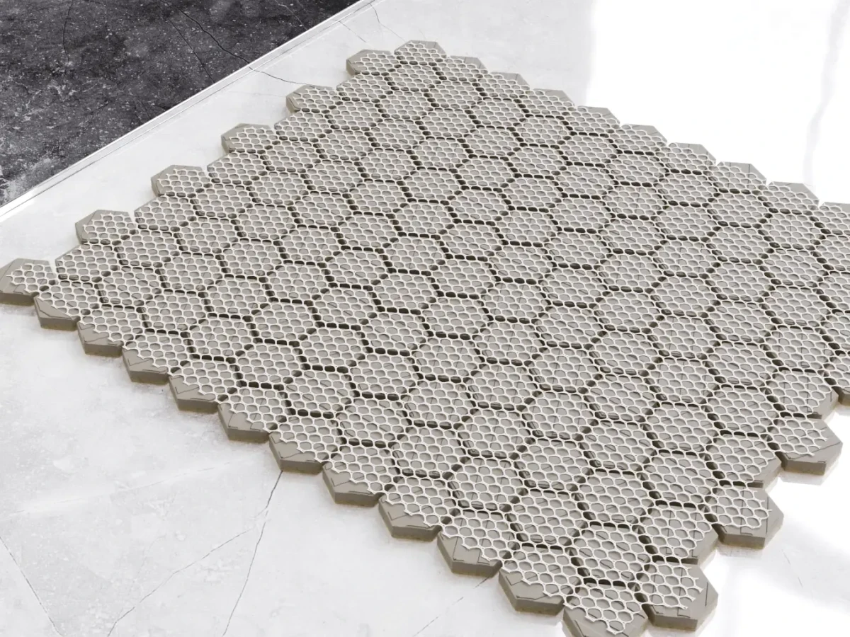 Mozaika ceramiczna Heksagon mini Carraca matowa - szklanemozaiki.pl