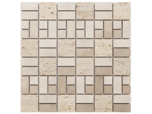 MOZAIKA Z KAMIENIA NATURALNEGO TRAVERTINE PATTERN