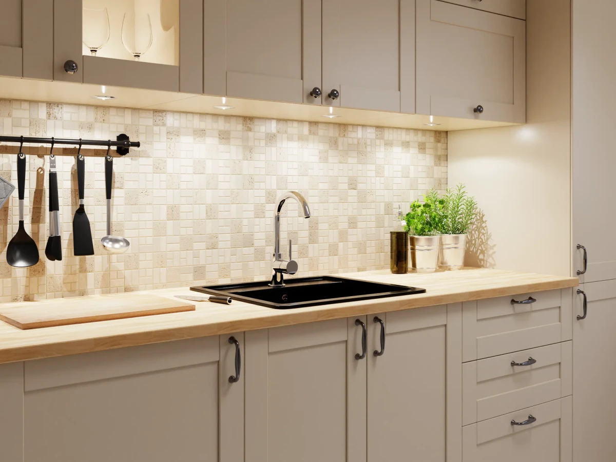 MOZAIKA Z KAMIENIA NATURALNEGO TRAVERTINE PATTERN – dekoracyjne do wnętrz – Szklane Mozaiki