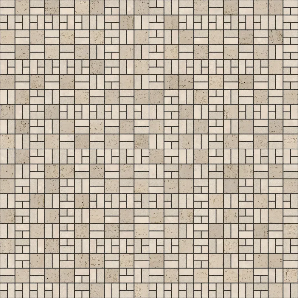 MOZAIKA Z KAMIENIA NATURALNEGO TRAVERTINE PATTERN – dekoracyjne do wnętrz – Szklane Mozaiki