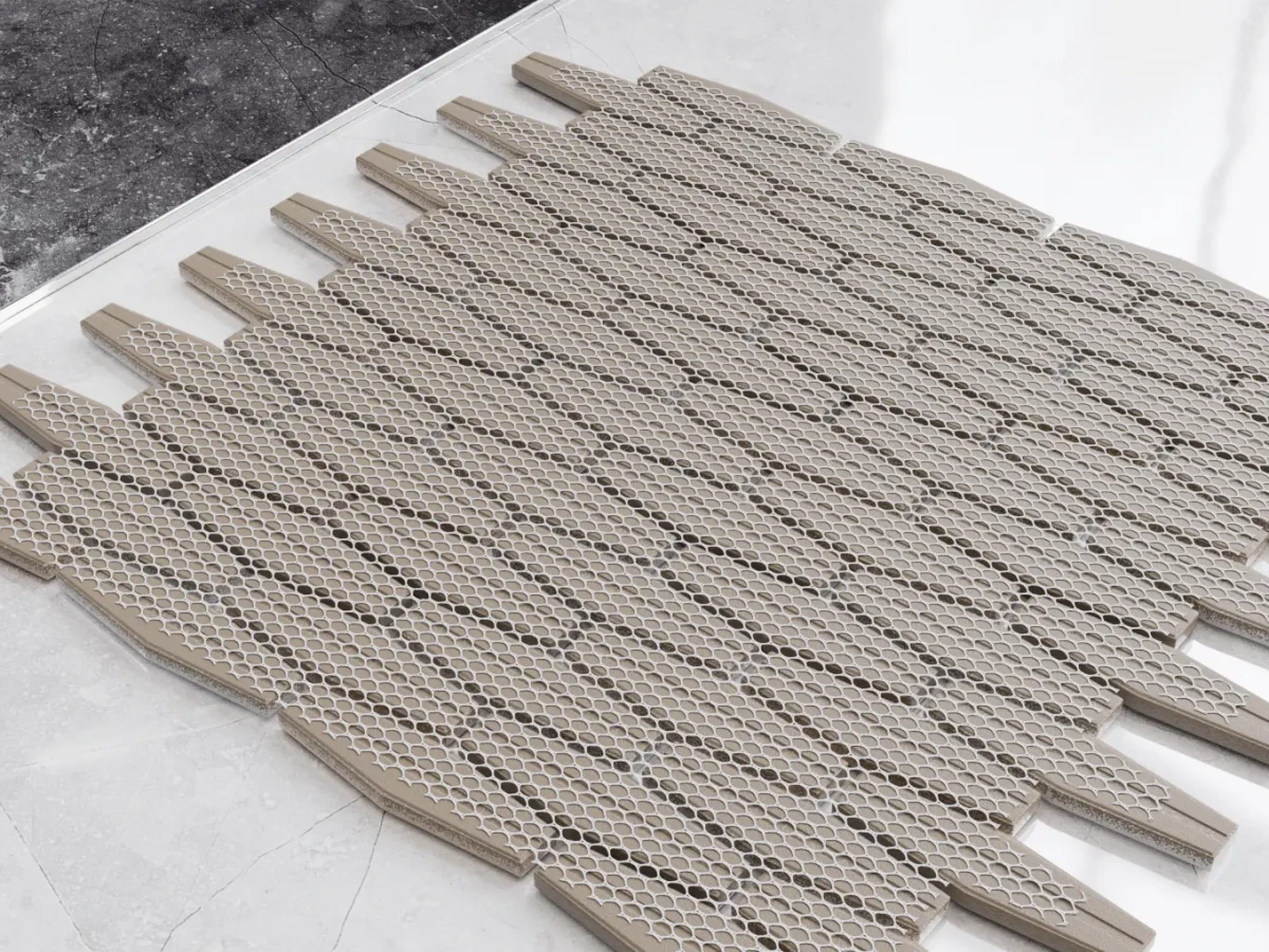 MOZAIKA CERAMICZNA TECH RAIN MULTI BEIGE POŁYSK – dekoracyjne do wnętrz – Szklane Mozaiki