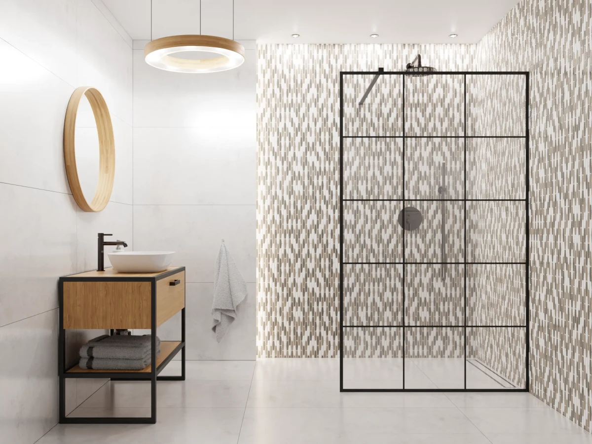 MOZAIKA CERAMICZNA TECH RAIN MULTI BEIGE POŁYSK – dekoracyjne do wnętrz – Szklane Mozaiki