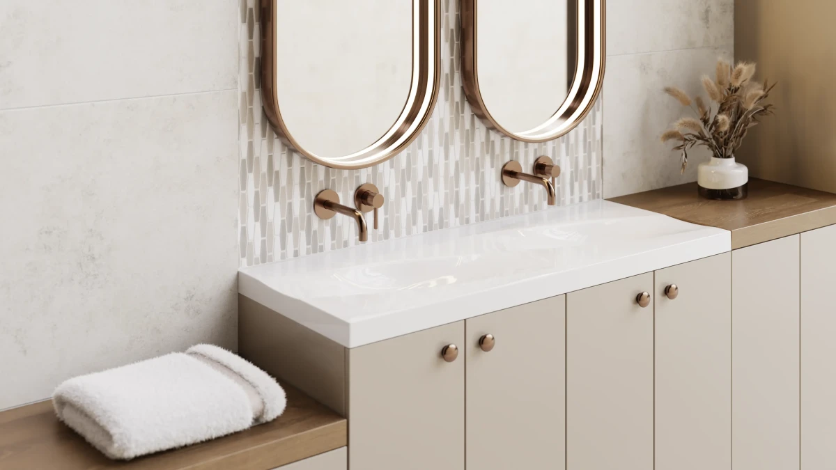MOZAIKA CERAMICZNA TECH RAIN MULTI BEIGE POŁYSK – dekoracyjne do wnętrz – Szklane Mozaiki