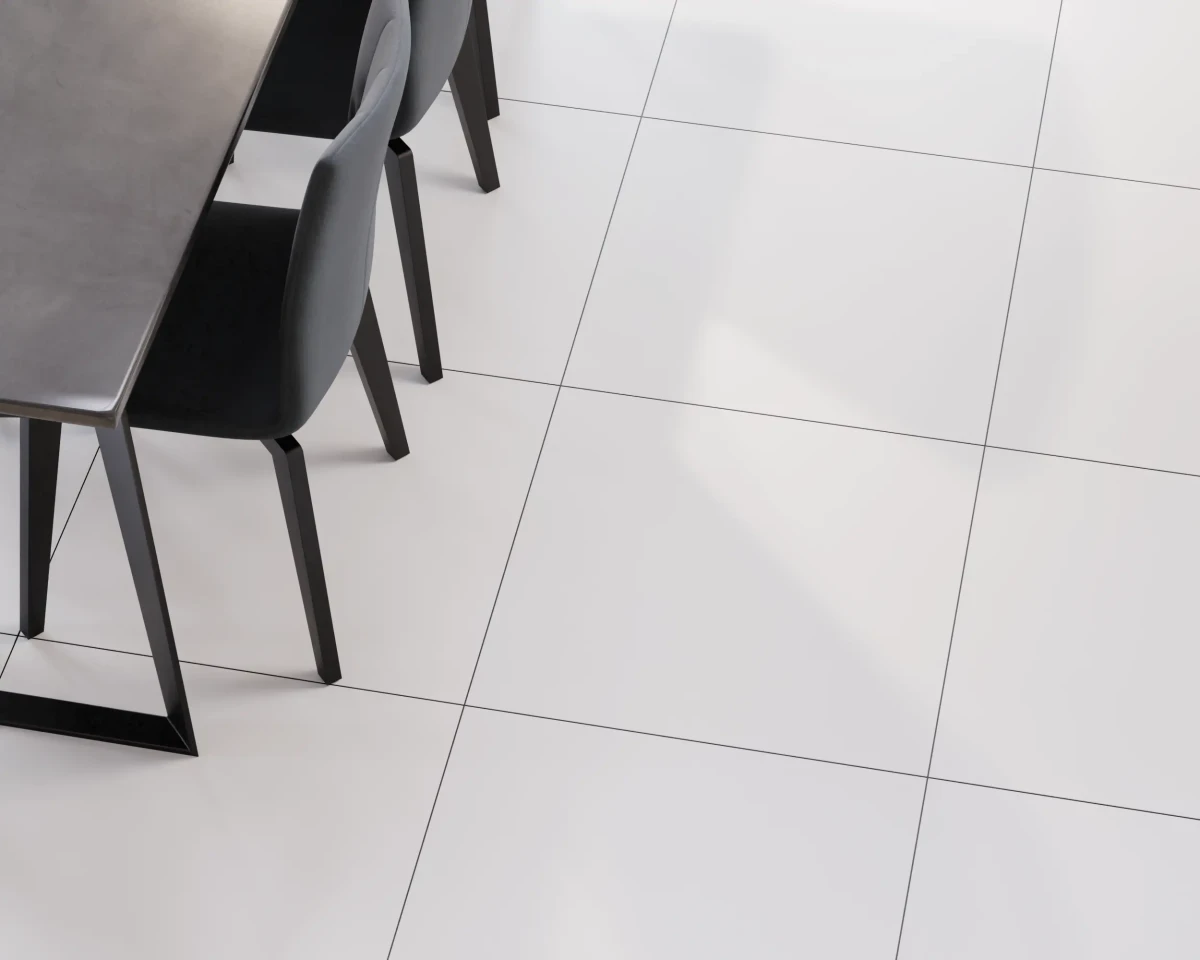 PŁYTKA GRESOWA ALASKA WHITE MAT 60x60cm  – dekoracyjne do wnętrz – Szklane Mozaiki