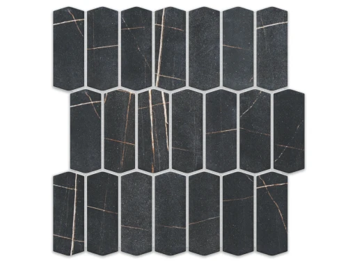MOZAIKA SZKLANA HEKSAGON LONG SILK BLACK ZERO