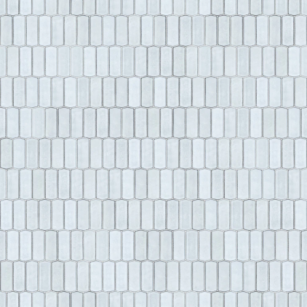 MOZAIKA SZKLANA HEKSAGON LONG SILK LIGHT GREY – dekoracyjne do wnętrz – Szklane Mozaiki