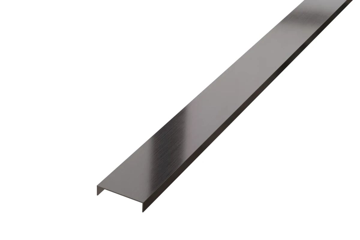 PROFIL METALOWY REKTYFIKOWANY U GUNMETAL – dekoracyjne do wnętrz – Szklane Mozaiki