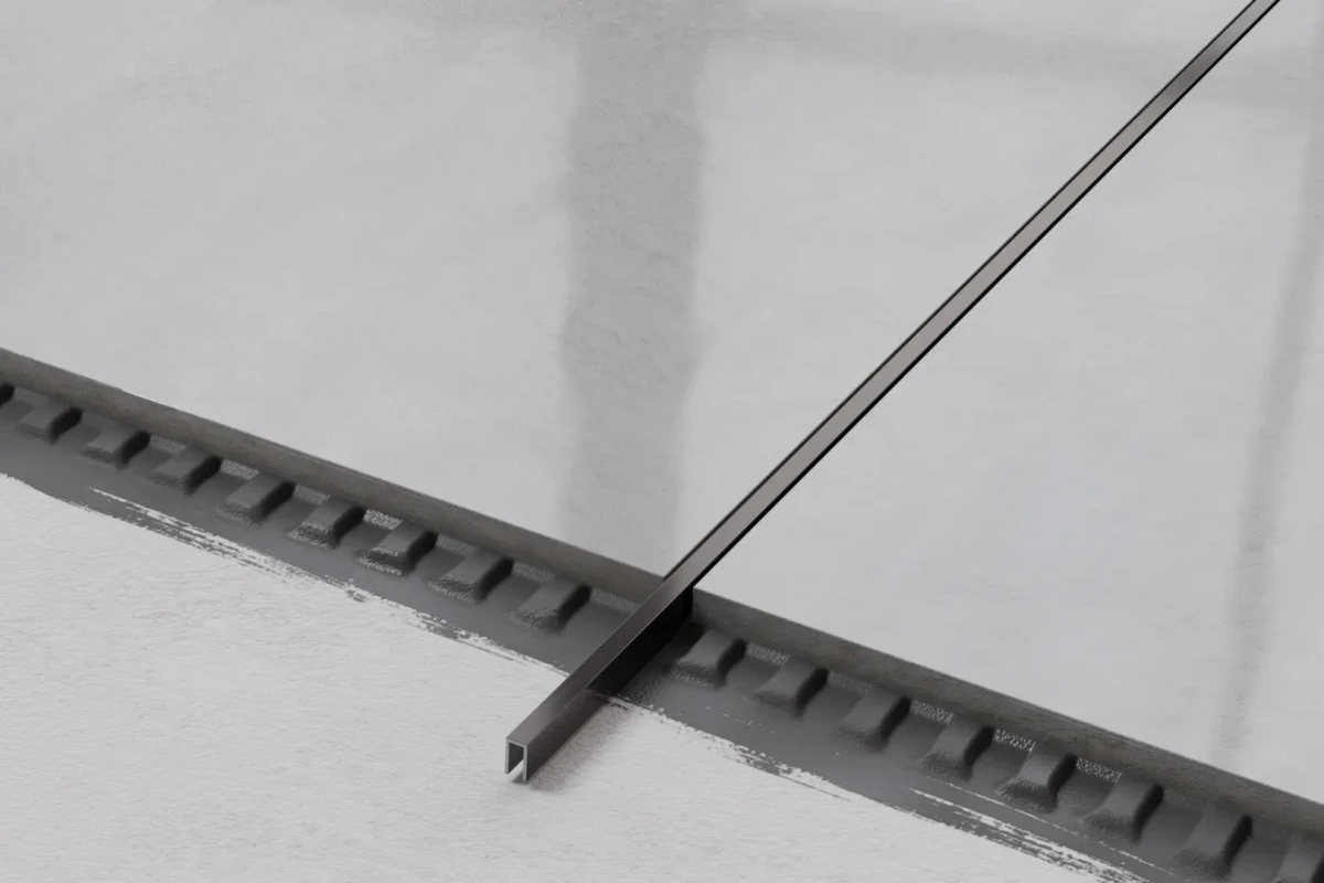PROFIL METALOWY REKTYFIKOWANY U GUNMETAL – dekoracyjne do wnętrz – Szklane Mozaiki