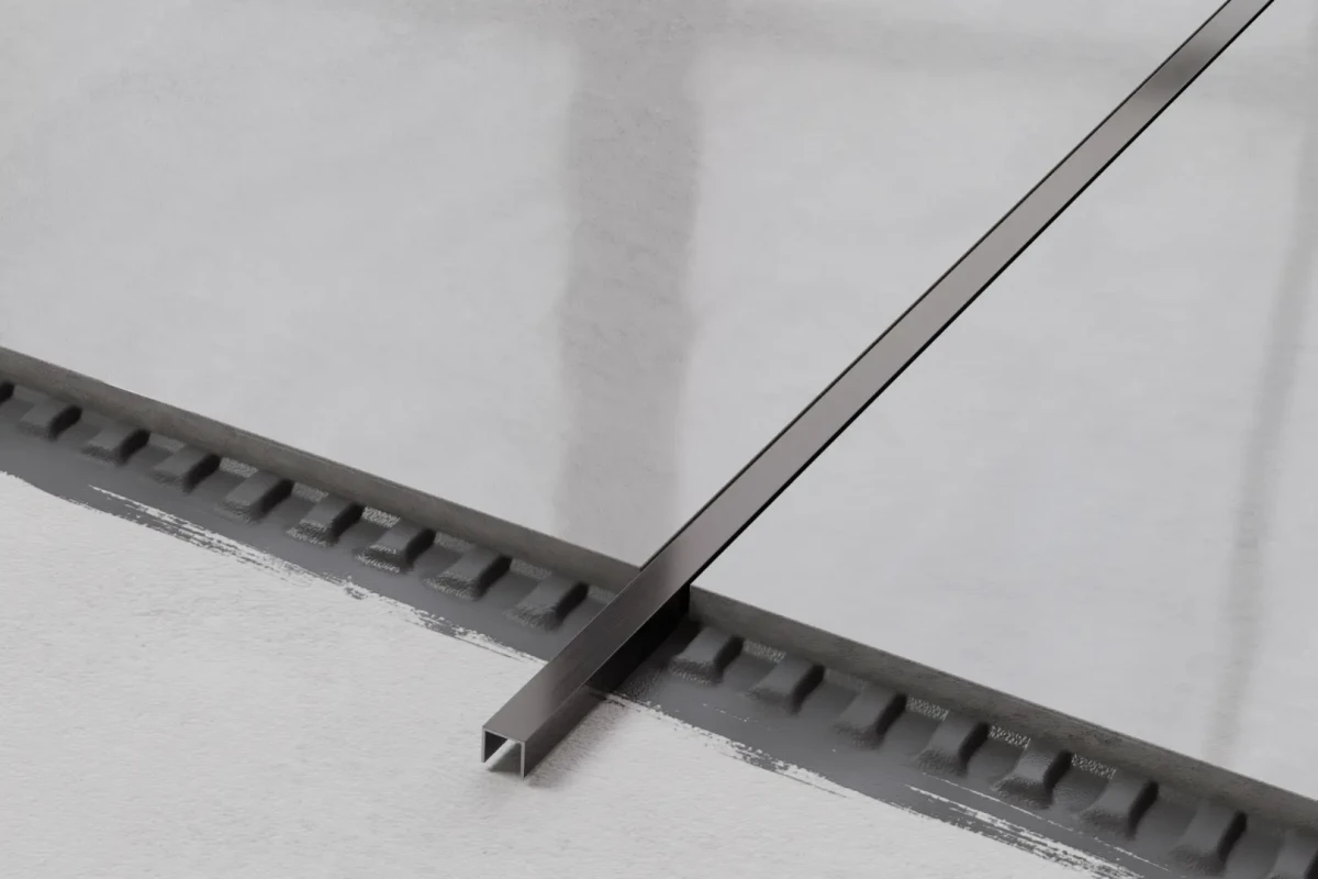 PROFIL METALOWY REKTYFIKOWANY U GUNMETAL – dekoracyjne do wnętrz – Szklane Mozaiki