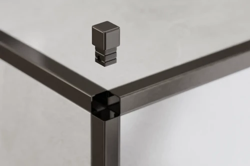 KOSTKA NAROŻNA WYKOŃCZENIOWA  DO PROFILI Q GUNMETAL
