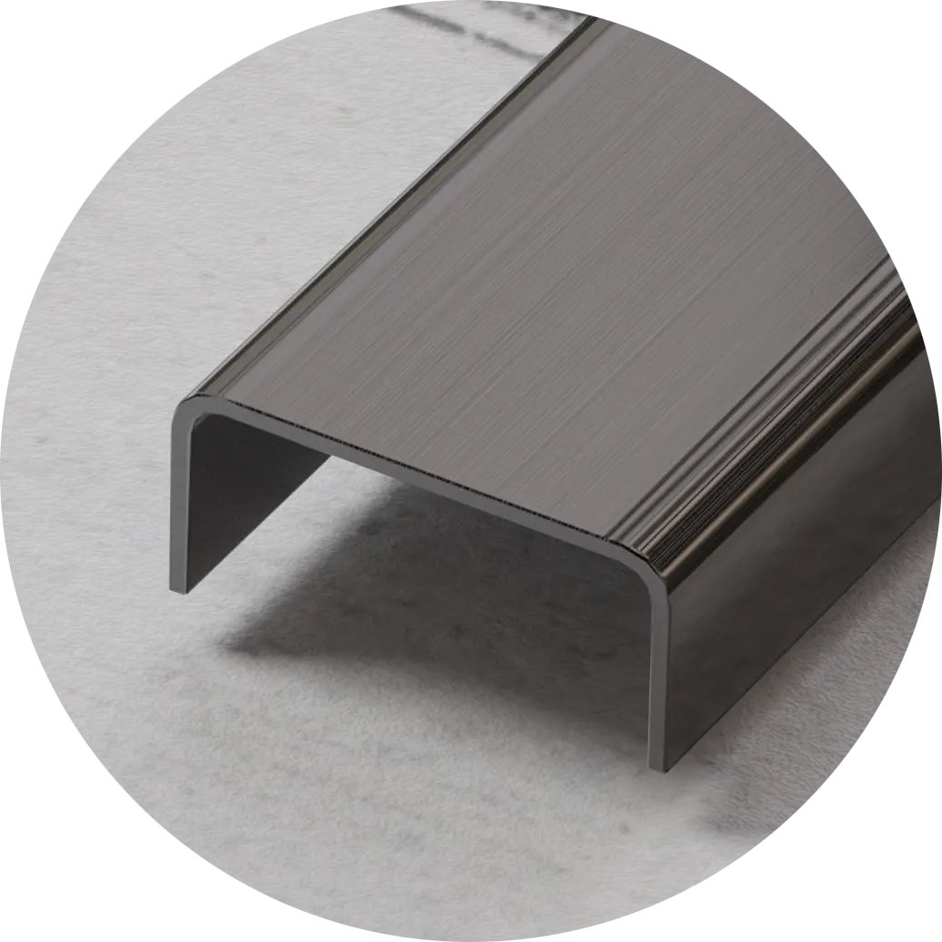 PROFIL METALOWY C GUNMETAL – dekoracyjne do wnętrz – Szklane Mozaiki