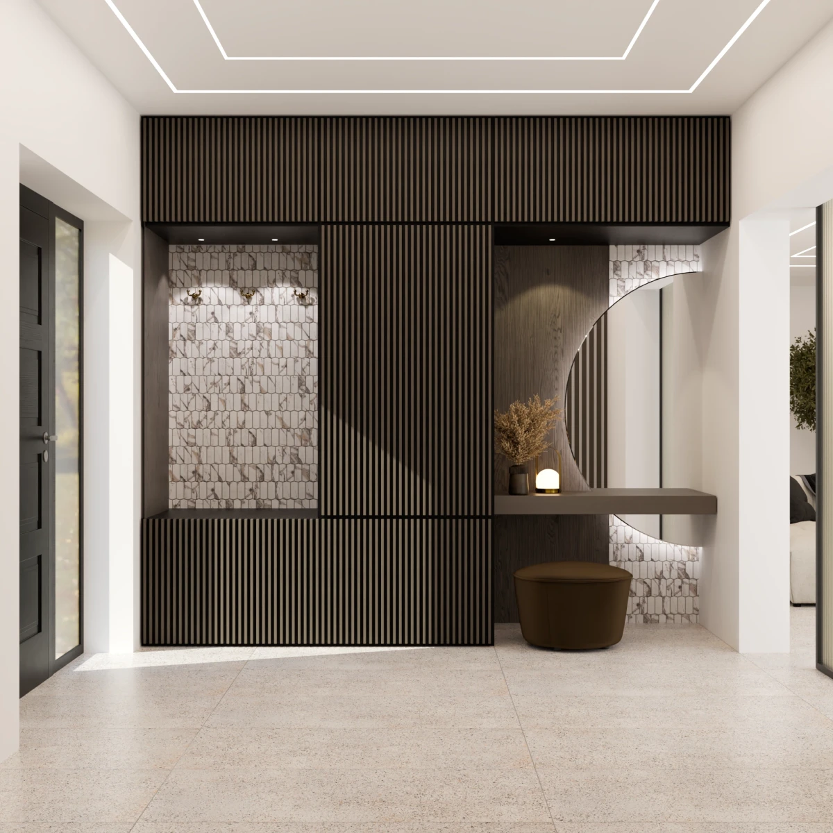 MOZAIKA SZKLANA HEKSAGON LONG SILK MARBLE – dekoracyjne do wnętrz – Szklane Mozaiki