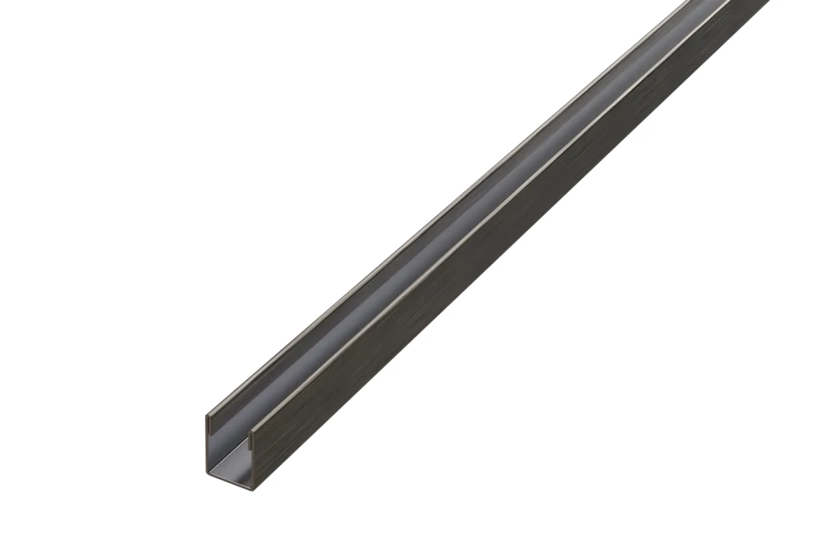 PROFIL MONTAŻOWY DO SZKŁA GUNMETAL – dekoracyjne do wnętrz – Szklane Mozaiki