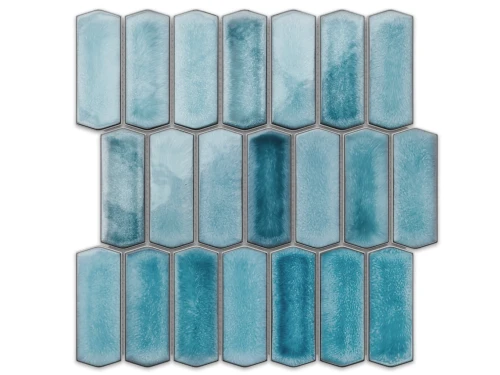 MOZAIKA SZKLANA HEKSAGON LONG SILK BLUE 