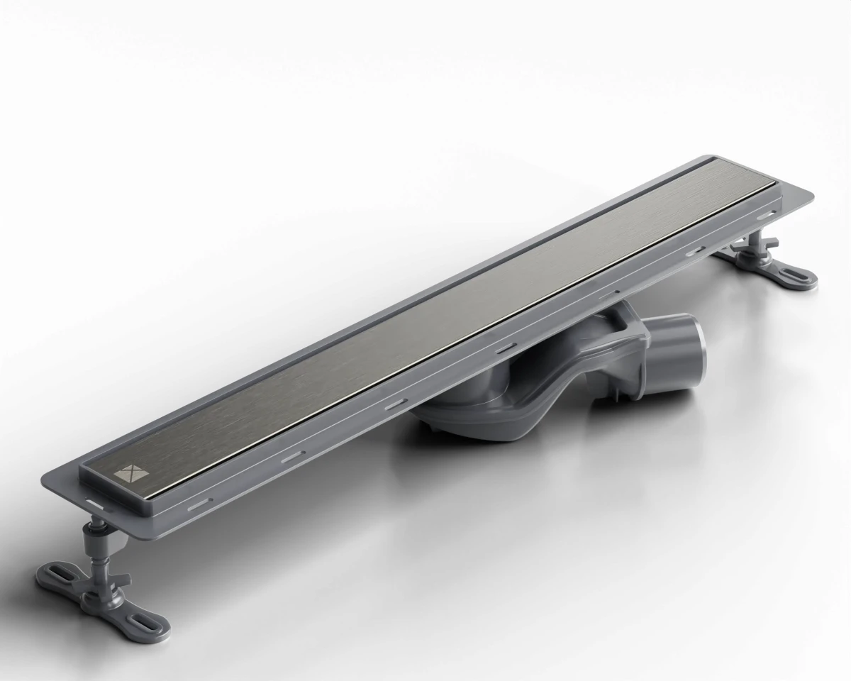 ODPŁYW LINIOWY  GRAFITOWY MAT  | SYFON 360° | 61l/min | 60 cm – dekoracyjne do wnętrz – Szklane Mozaiki