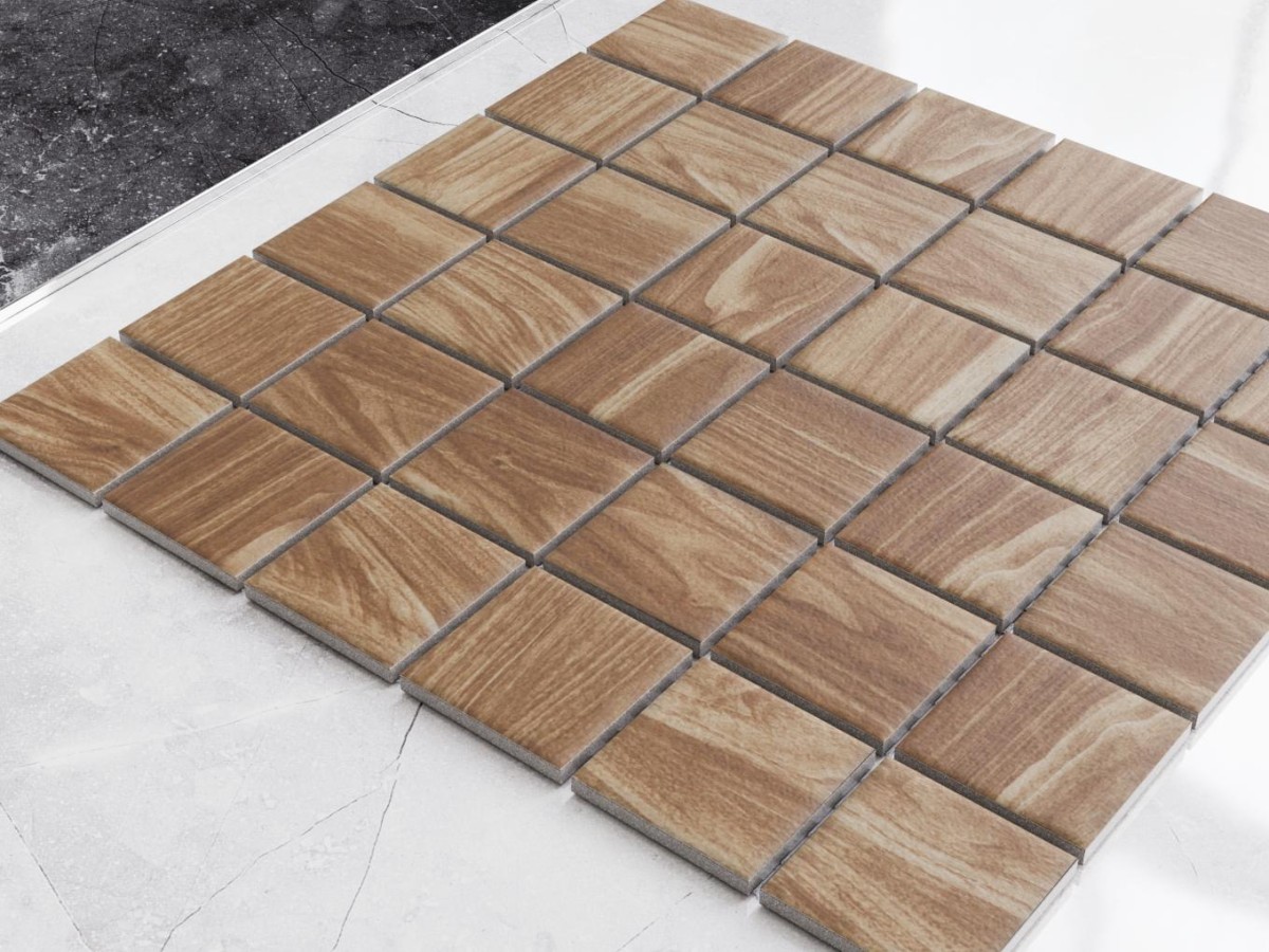 MOZAIKA CERAMICZNA DOVER WOOD DARK – dekoracyjne do wnętrz – Szklane Mozaiki