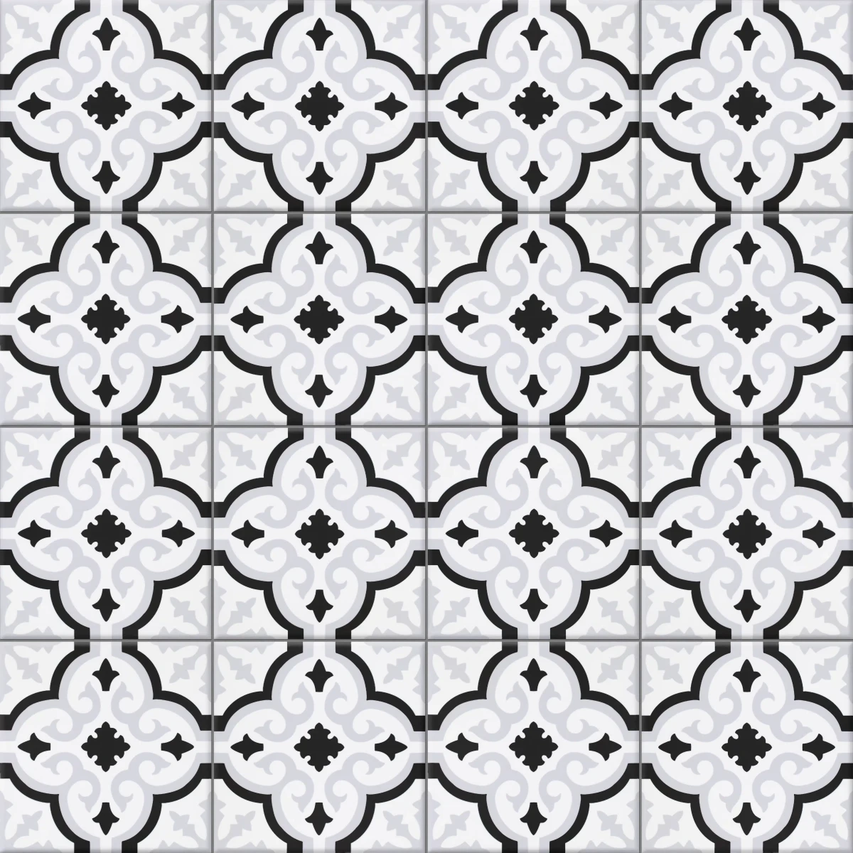 Dekoracyjna Płytka Gresowa Orly Black Patchwork 20x20 cm gat.I  – dekoracyjne do wnętrz – Szklane Mozaiki