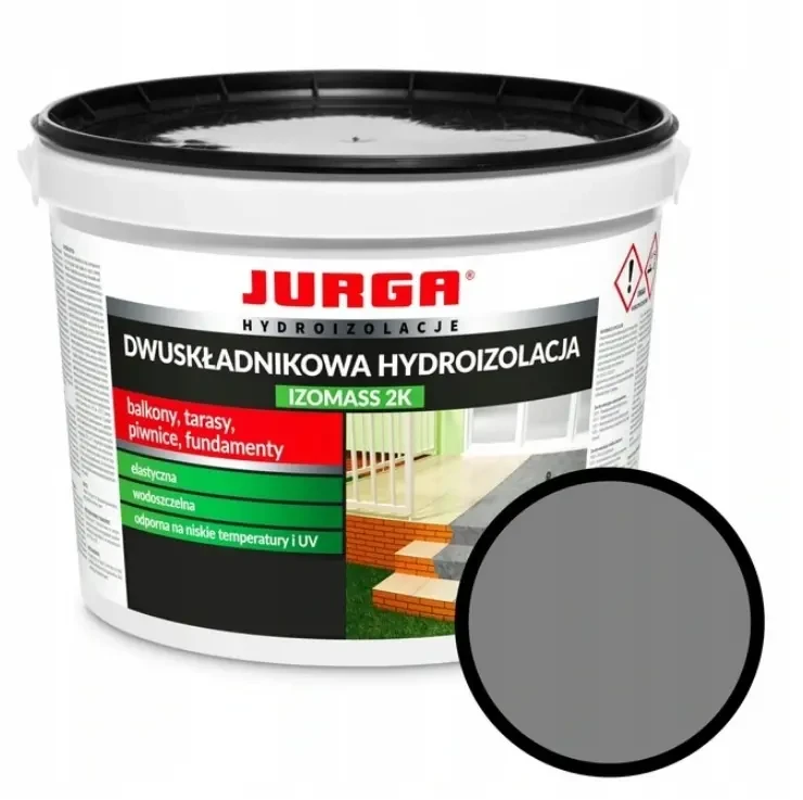 HYDROIZOLACJA DWUSKŁADNIKOWA – ZAPRAWA USZCZELNIAJĄCA JURGA IZOMASS 2K DO TARASÓW I BALKONÓW 10KG – dekoracyjne do wnętrz – Szklane Mozaiki