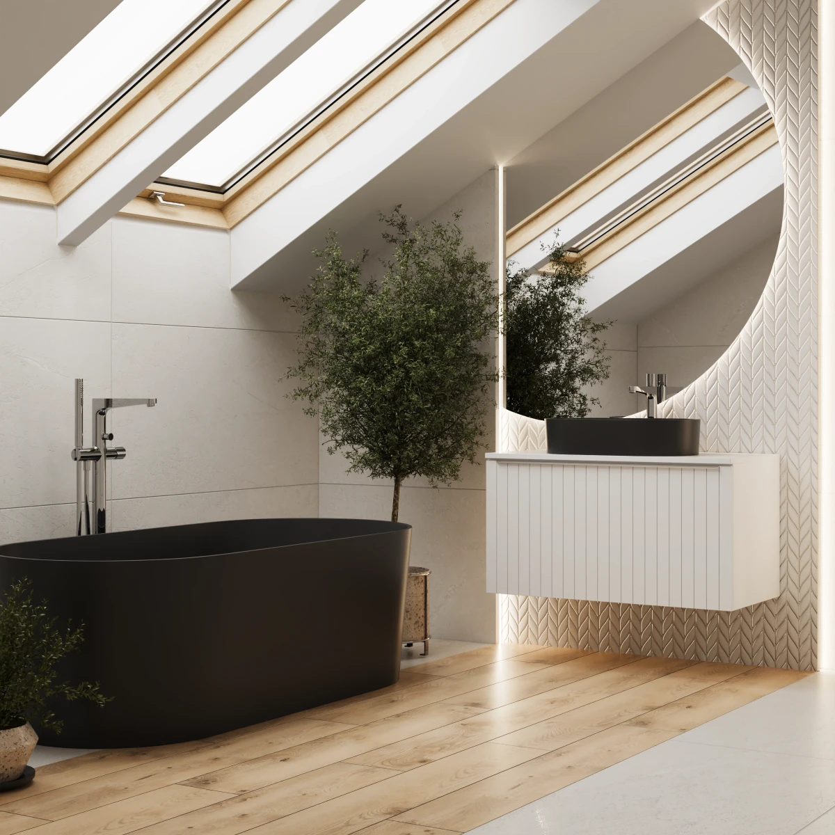 MOZAIKA CERAMICZNA BOTANIC WHITE BIAŁA - szklanemozaiki.pl