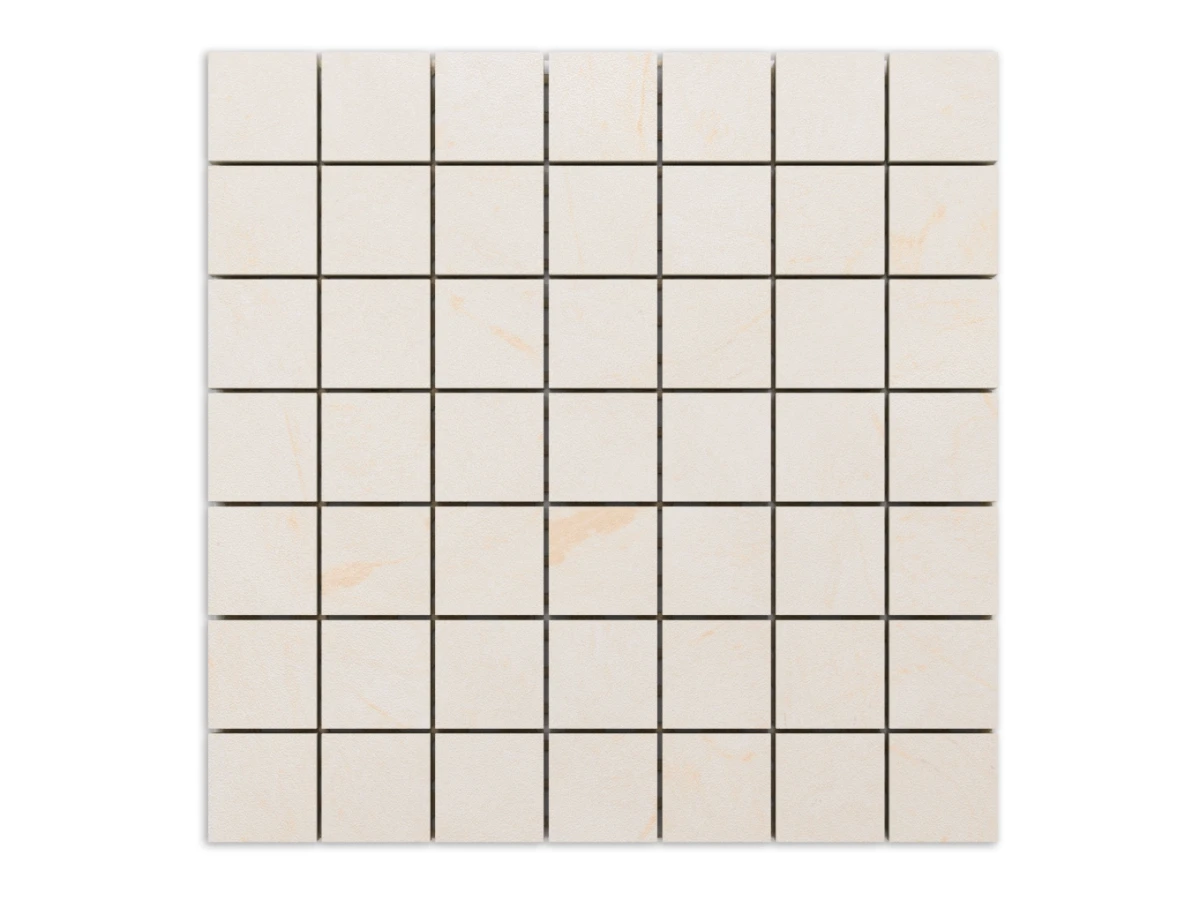 MOZAIKA GRESOWA URAL CREAM 29.2 x 29.2 cm kostka 4 cm – dekoracyjne do wnętrz – Szklane Mozaiki