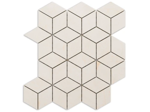 MOZAIKA GRESOWA DIAMOND ROMB URAL CREAM CARVING