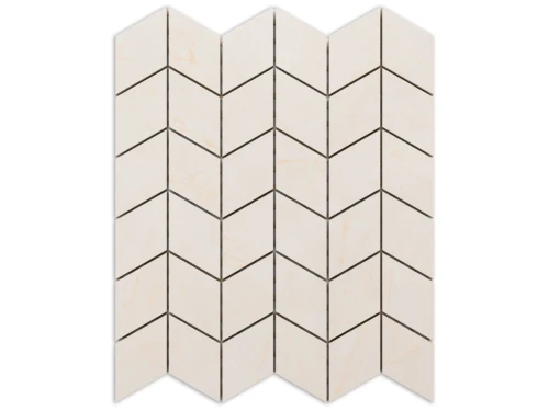 MOZAIKA GRESOWA CHEVRON ROMB URAL CREAM