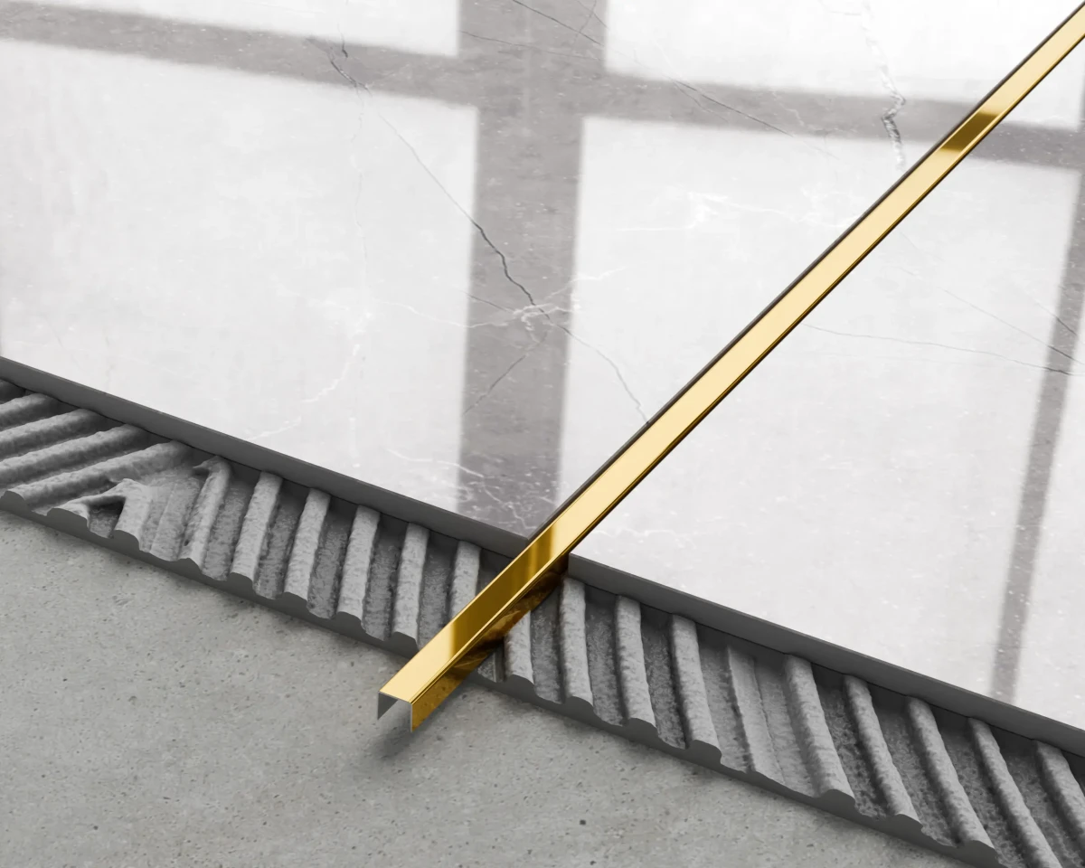 PROFIL METALOWY C ZŁOTY GOLD POŁYSK POLER – dekoracyjne do wnętrz – Szklane Mozaiki