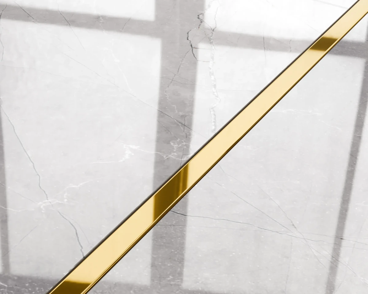 PROFIL METALOWY C ZŁOTY GOLD POŁYSK POLER – dekoracyjne do wnętrz – Szklane Mozaiki