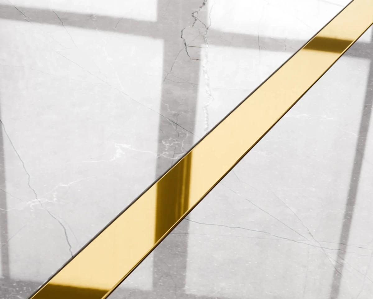 PROFIL METALOWY C ZŁOTY GOLD POŁYSK POLER – dekoracyjne do wnętrz – Szklane Mozaiki