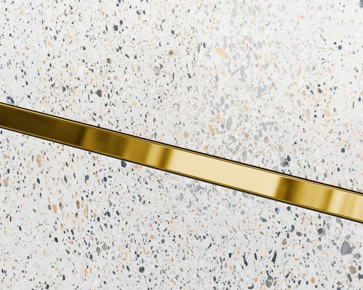 PROFIL METALOWY C ZŁOTY GOLD POŁYSK POLER – dekoracyjne do wnętrz – Szklane Mozaiki