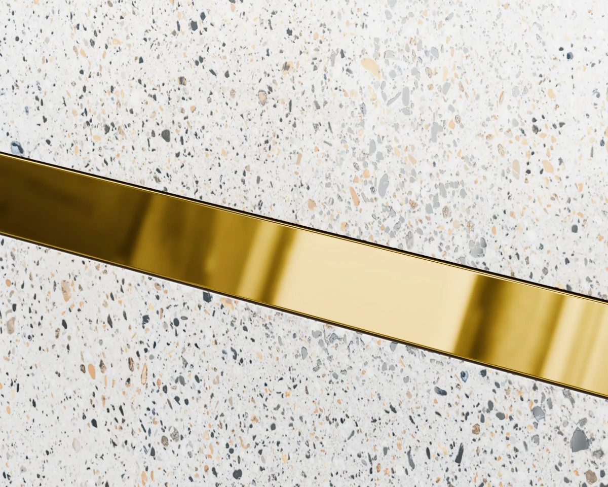 PROFIL METALOWY C ZŁOTY GOLD POŁYSK POLER – dekoracyjne do wnętrz – Szklane Mozaiki