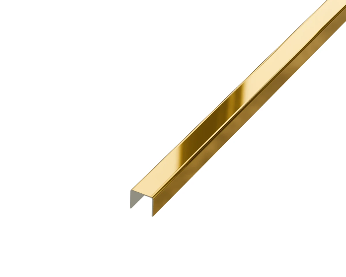 PROFIL METALOWY C ZŁOTY GOLD POŁYSK POLER – dekoracyjne do wnętrz – Szklane Mozaiki