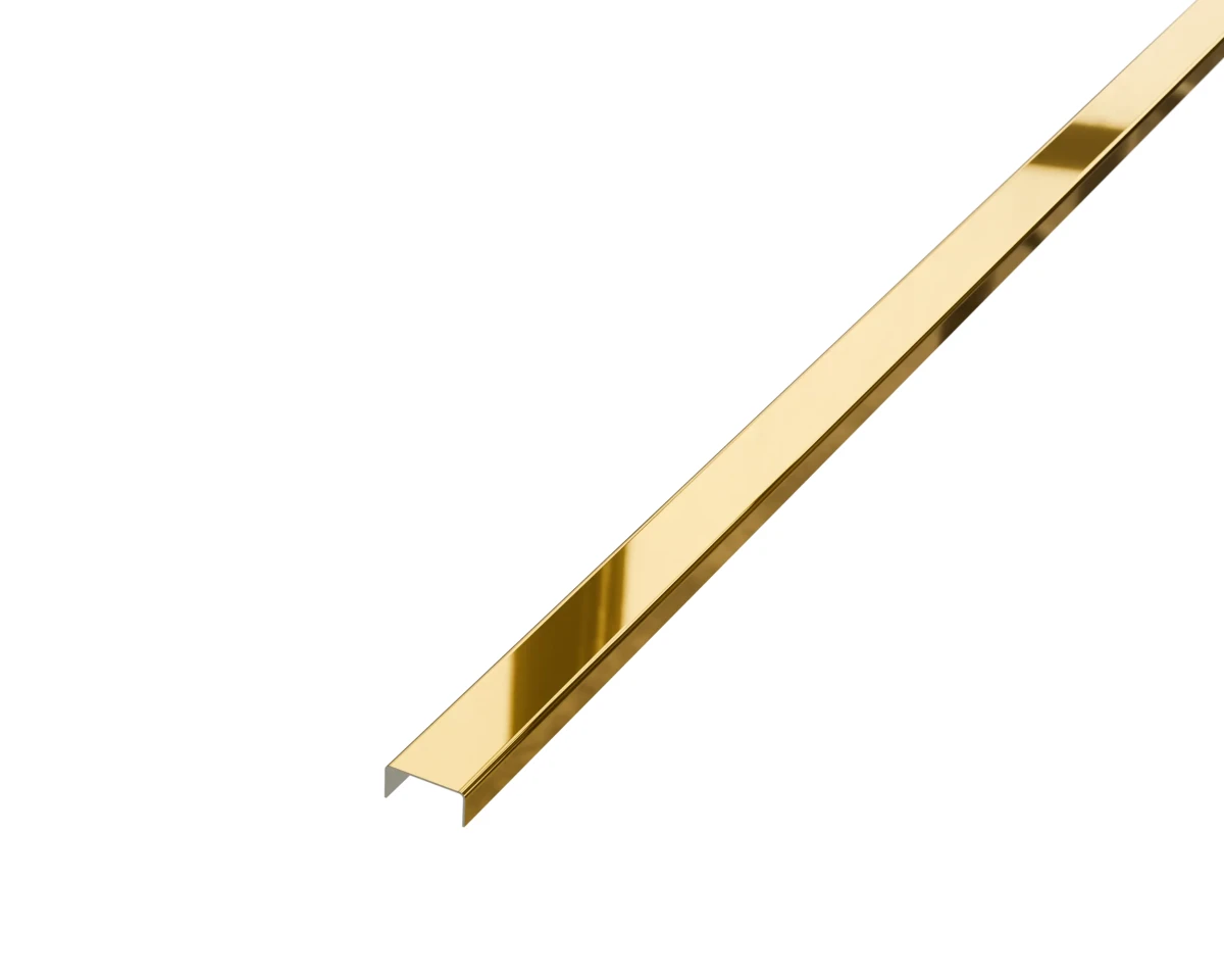 PROFIL METALOWY C ZŁOTY GOLD POŁYSK POLER – dekoracyjne do wnętrz – Szklane Mozaiki