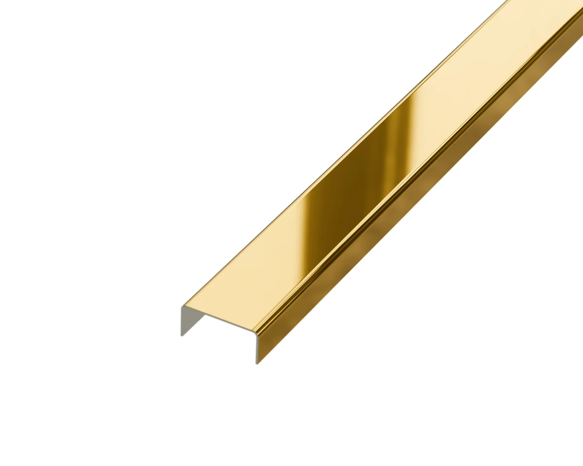 PROFIL METALOWY C ZŁOTY GOLD POŁYSK POLER – dekoracyjne do wnętrz – Szklane Mozaiki