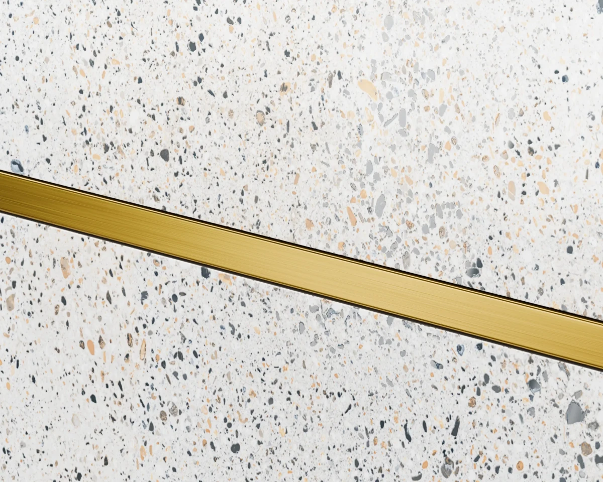PROFIL METALOWY C ZŁOTY GOLD MATOWY SATYNA – dekoracyjne do wnętrz – Szklane Mozaiki