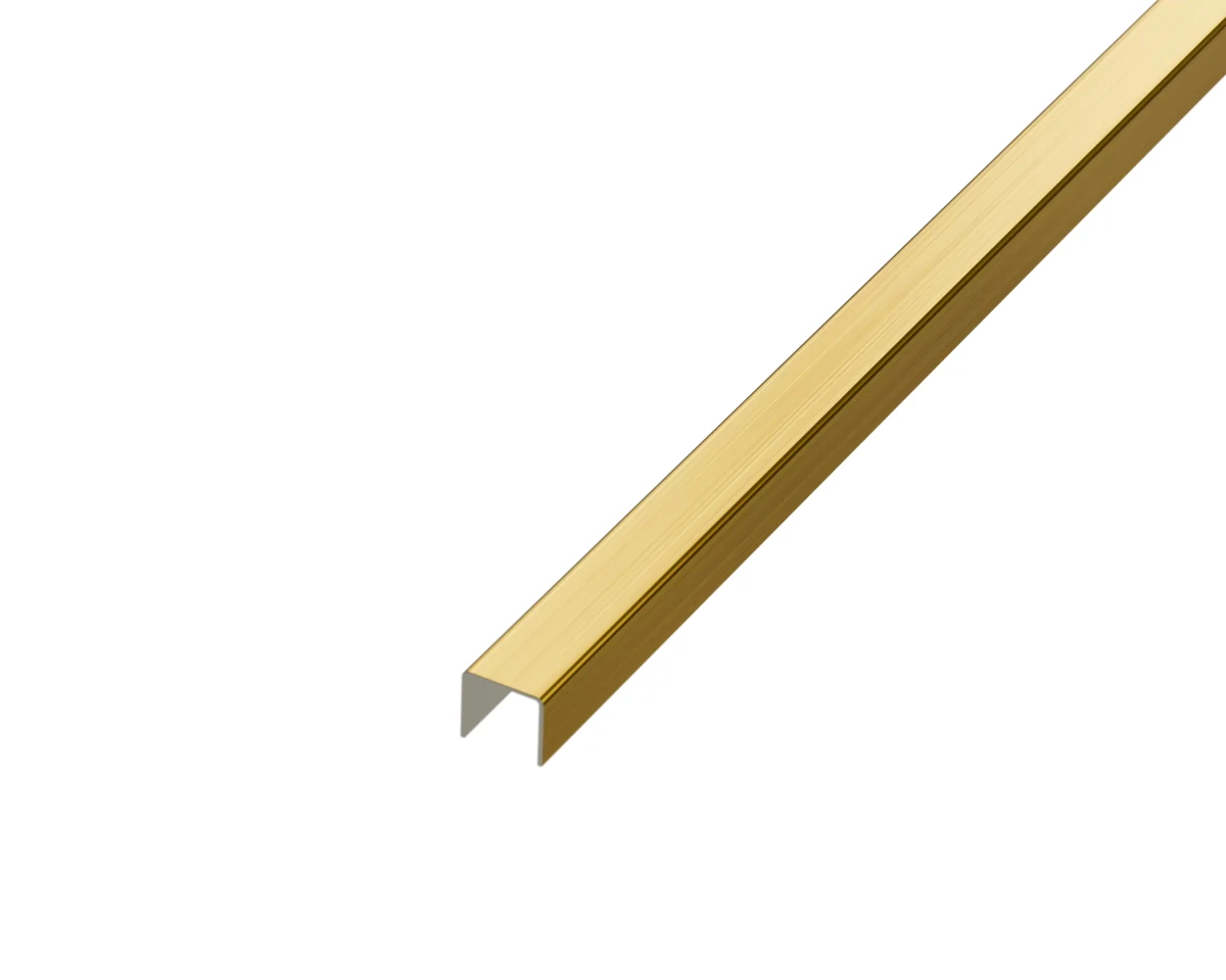 PROFIL METALOWY C ZŁOTY GOLD MATOWY SATYNA – dekoracyjne do wnętrz – Szklane Mozaiki