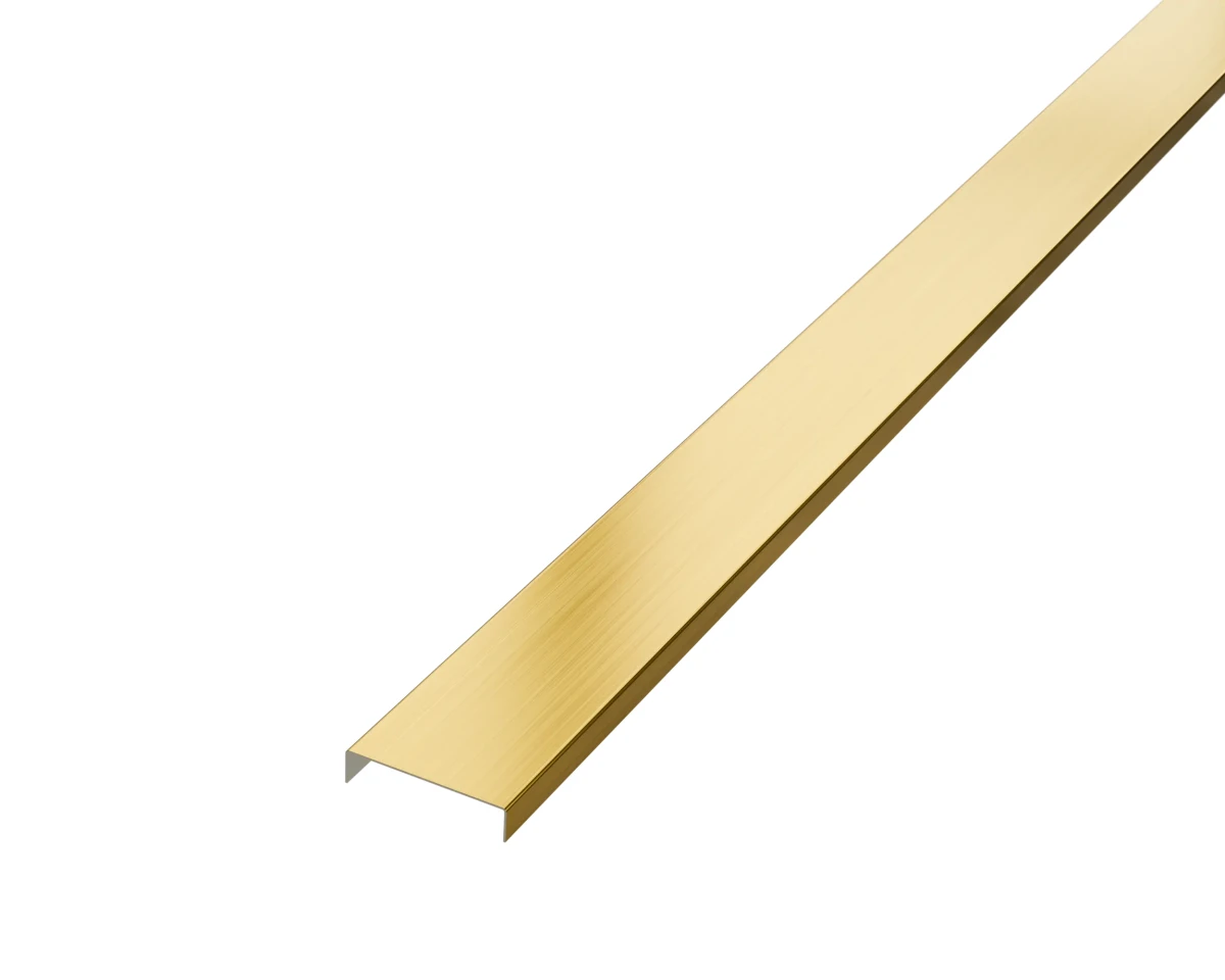 PROFIL METALOWY C ZŁOTY GOLD MATOWY SATYNA – dekoracyjne do wnętrz – Szklane Mozaiki
