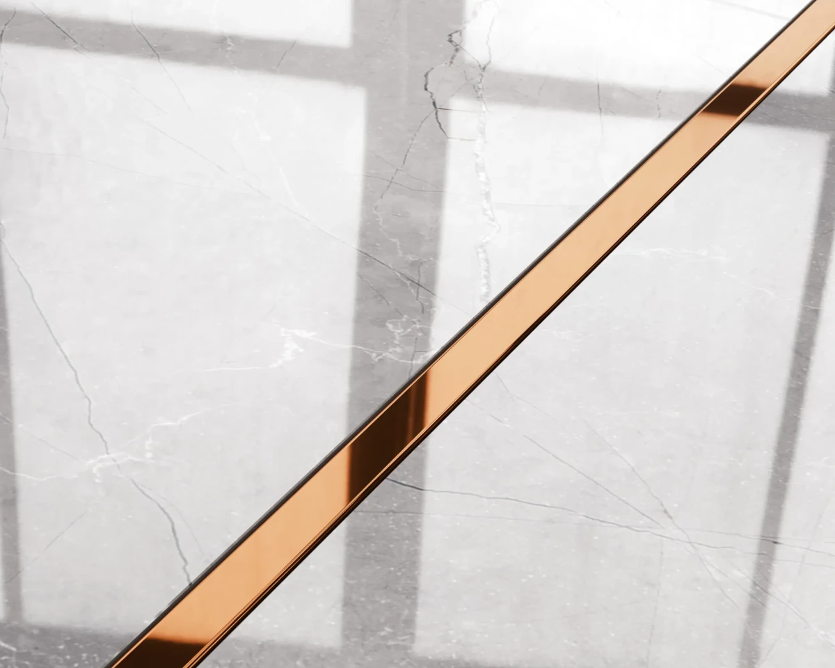 PROFIL METALOWY C MIEDZIANY COPPER  POŁYSK POLER – dekoracyjne do wnętrz – Szklane Mozaiki
