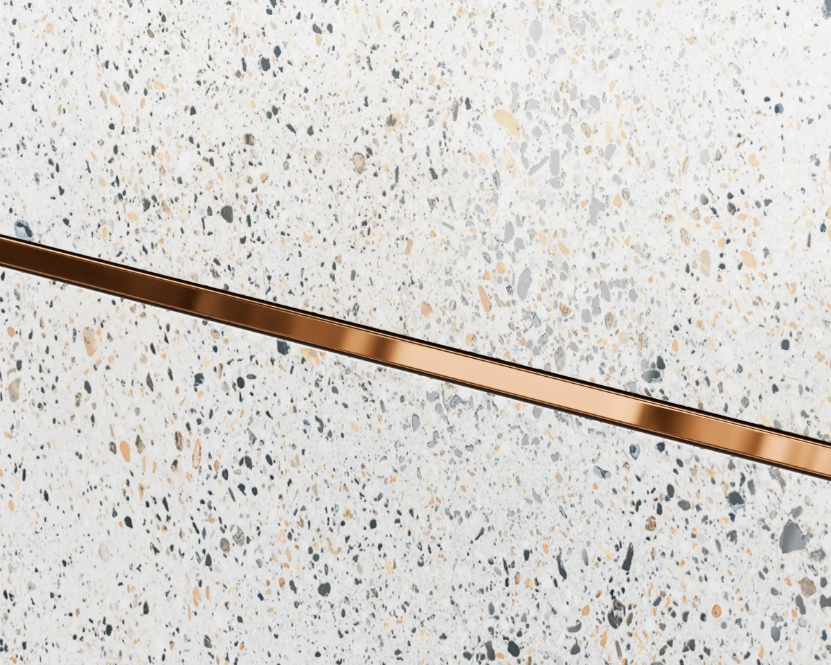 PROFIL METALOWY C MIEDZIANY COPPER  POŁYSK POLER – dekoracyjne do wnętrz – Szklane Mozaiki
