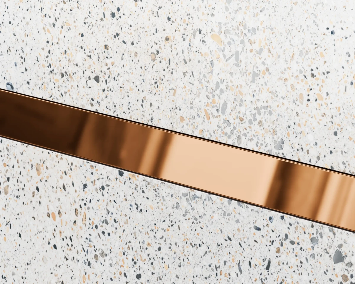 PROFIL METALOWY C MIEDZIANY COPPER  POŁYSK POLER – dekoracyjne do wnętrz – Szklane Mozaiki