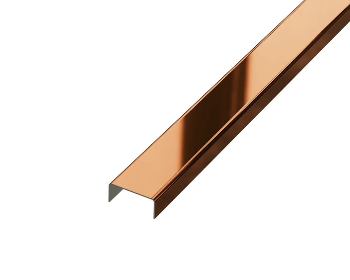 PROFIL METALOWY C MIEDZIANY COPPER  POŁYSK POLER – dekoracyjne do wnętrz – Szklane Mozaiki
