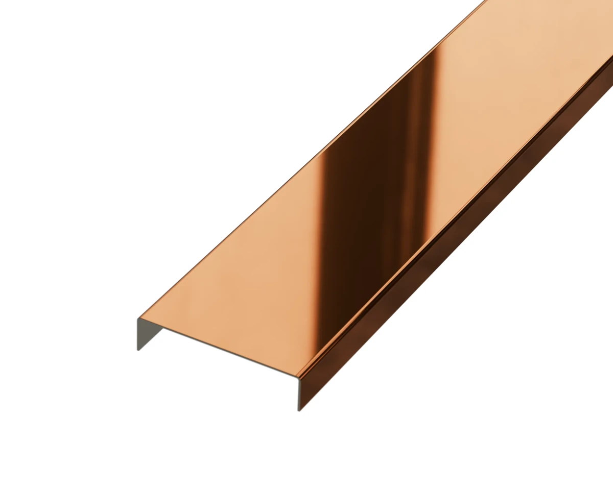 PROFIL METALOWY C MIEDZIANY COPPER  POŁYSK POLER – dekoracyjne do wnętrz – Szklane Mozaiki