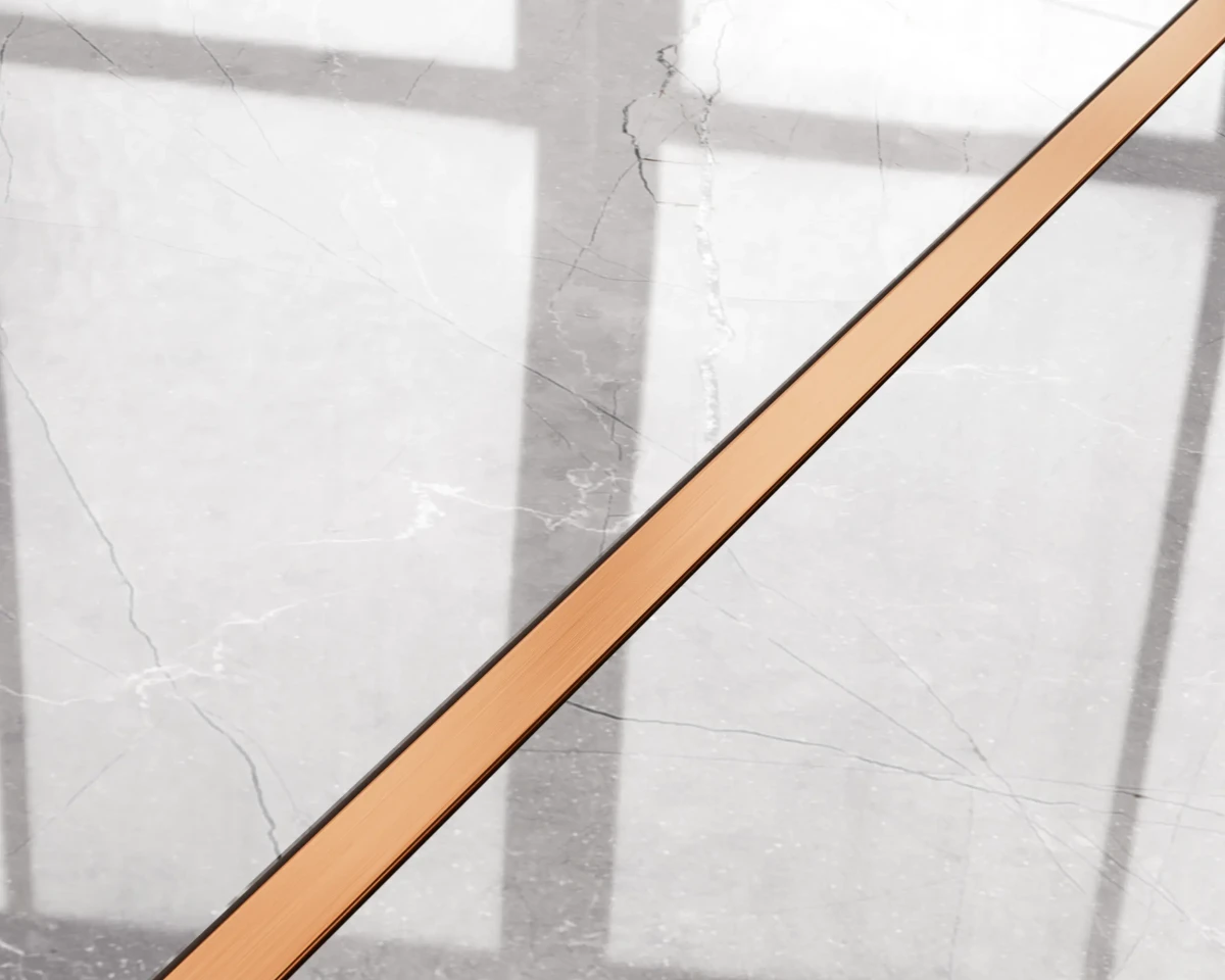PROFIL METALOWY C MIEDZIANY COPPER  MATOWY SZCZOTKOWANY – dekoracyjne do wnętrz – Szklane Mozaiki