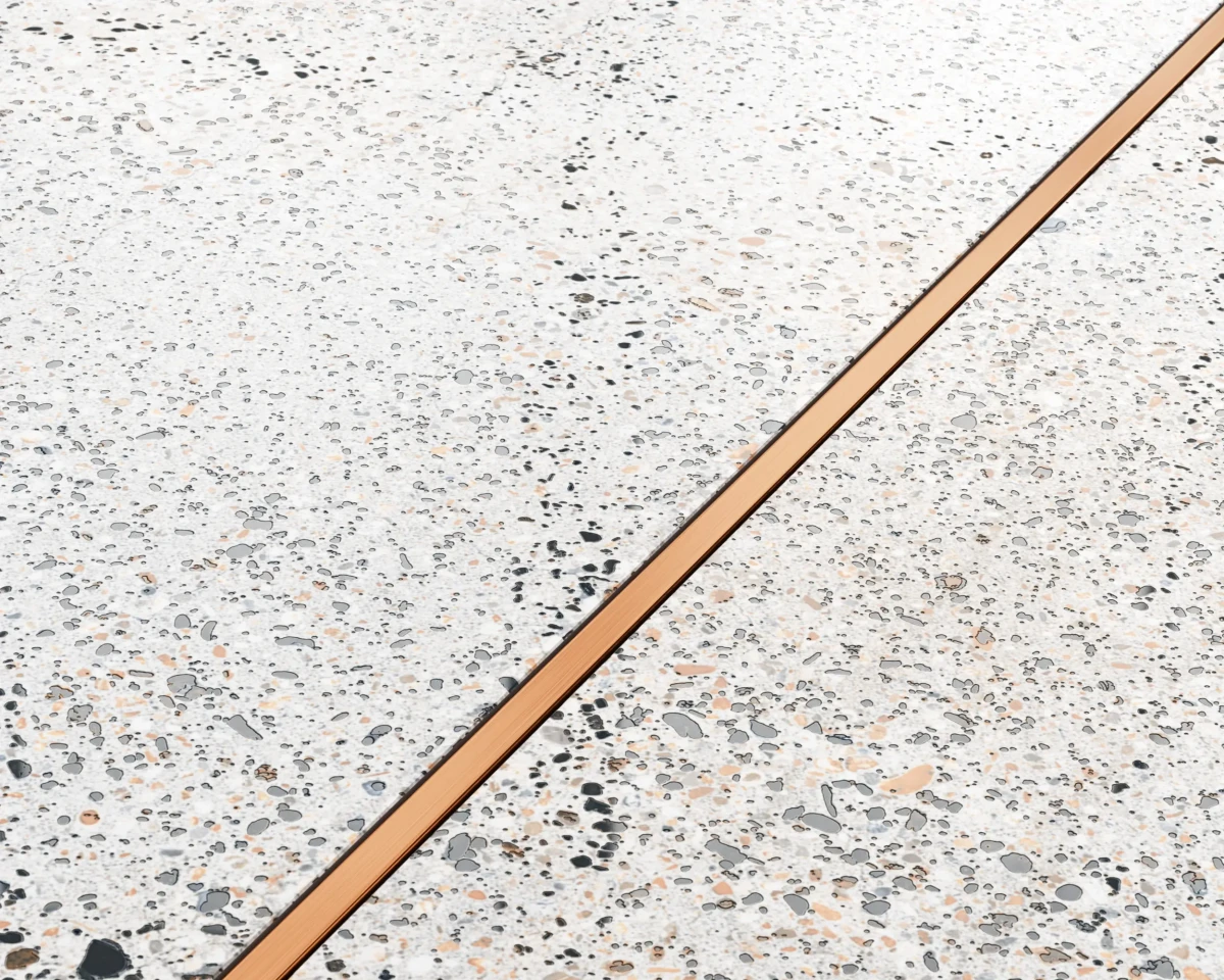 PROFIL METALOWY C MIEDZIANY COPPER  MATOWY SZCZOTKOWANY – dekoracyjne do wnętrz – Szklane Mozaiki