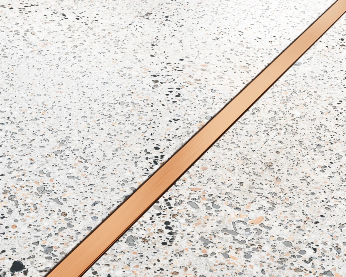 PROFIL METALOWY C MIEDZIANY COPPER  MATOWY SZCZOTKOWANY – dekoracyjne do wnętrz – Szklane Mozaiki
