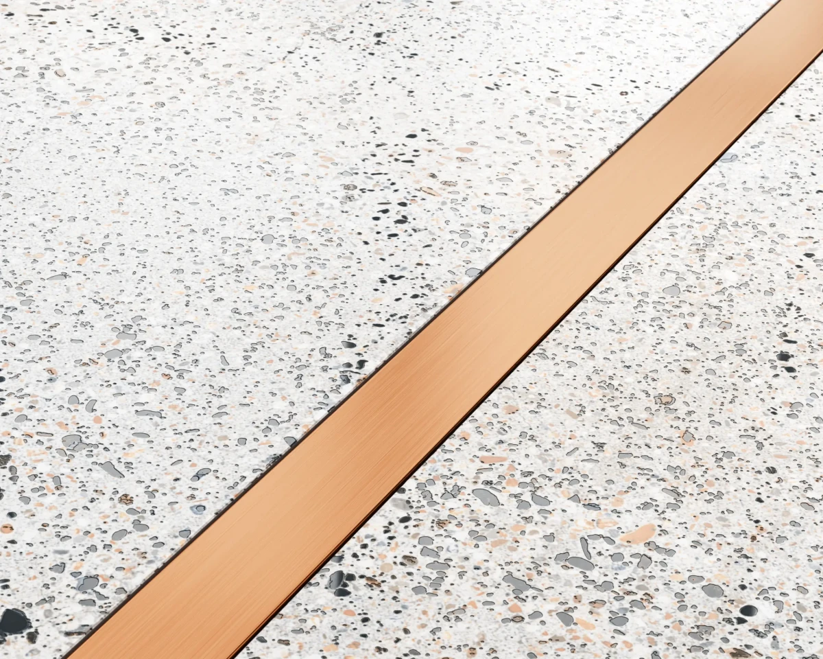 PROFIL METALOWY C MIEDZIANY COPPER  MATOWY SZCZOTKOWANY – dekoracyjne do wnętrz – Szklane Mozaiki