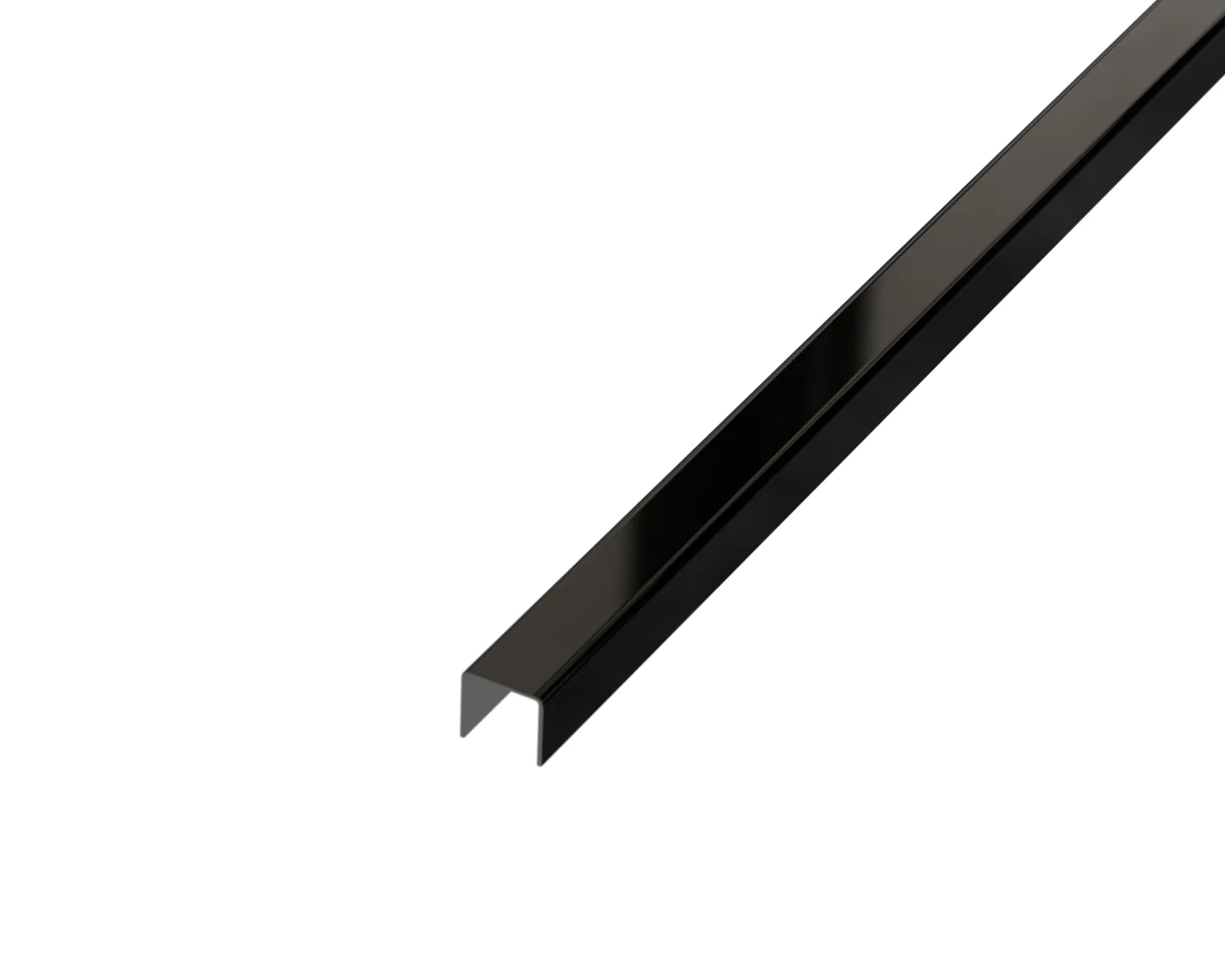 PROFIL METALOWY C CZARNY NERO BLACK POŁYSK POLER – dekoracyjne do wnętrz – Szklane Mozaiki