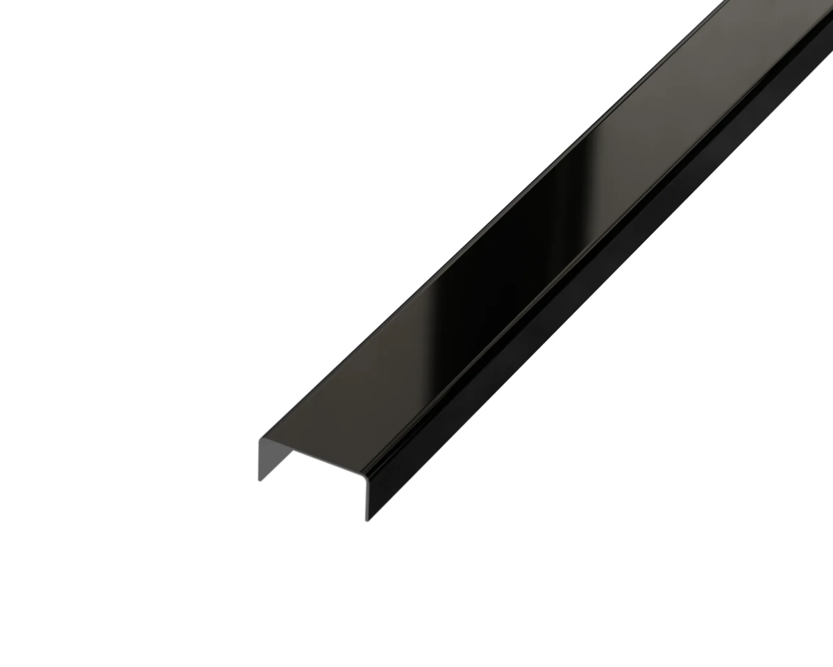PROFIL METALOWY C CZARNY NERO BLACK POŁYSK POLER – dekoracyjne do wnętrz – Szklane Mozaiki